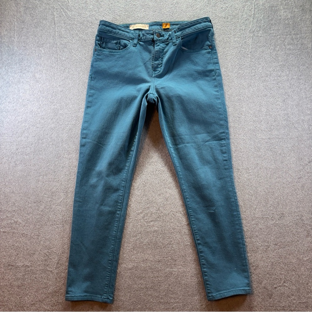 Pilcro & the Letterpress Anthropologie Denim Jeans Sz 31 Fit Stet Teal